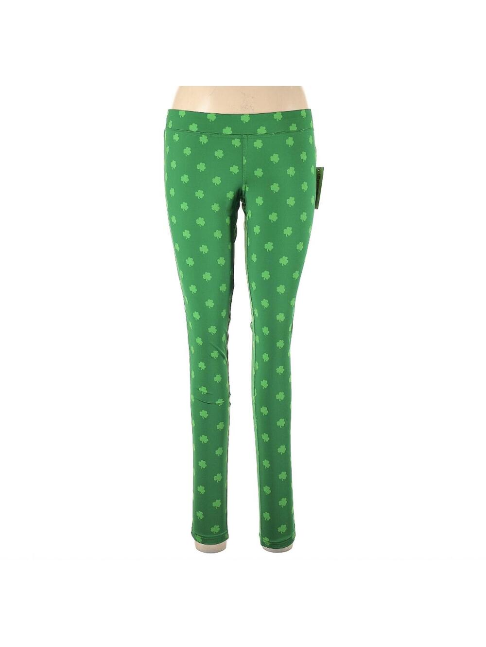 Tipsy Elves Green Shamrock Leggings Size Large NWT